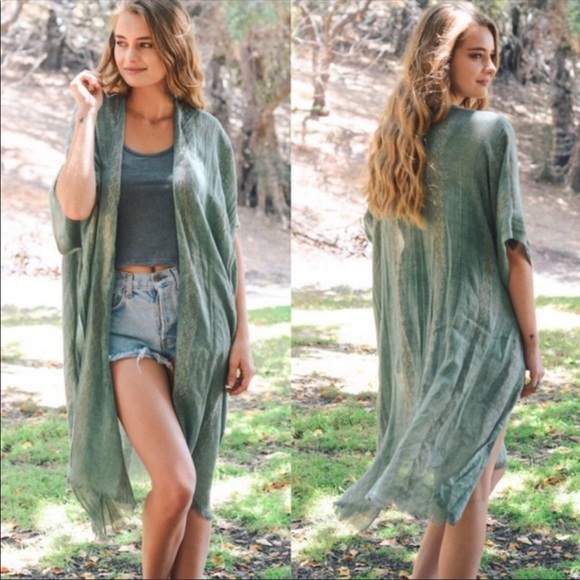 colorsandbloom Accessories - Last!Bohemian Sage Kimono